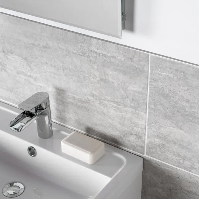 Coast Oyster Shell Grey Matt Stone Effect Wall And Floor Tiles