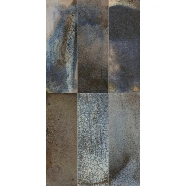 Raku Glazed Multi Coloured Rustic Wall Tiles
