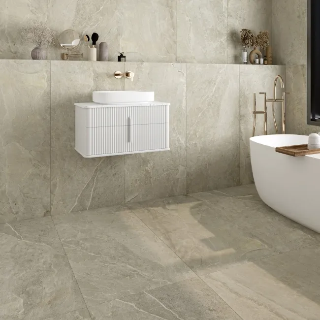 Corinthia Beige Stone Effect Porcelain Wall and Floor Tiles
