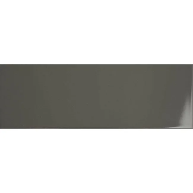 Linear Dark Grey Gloss Brick Shape Wall Tiles 300x100