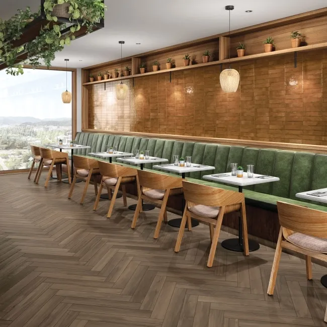 Heartwood Coffee Brown Matt Rectified Wood Effect Floor Tiles 888x145