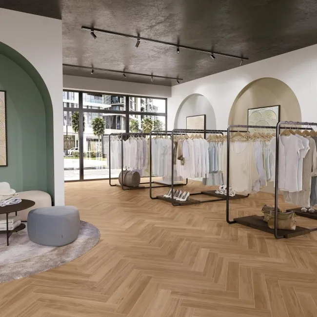 Heartwood Honey Brown Matt Rectified Wood Effect Floor Tiles 888x145