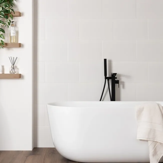 Innocence White Smooth Matt Plain Wall Tiles