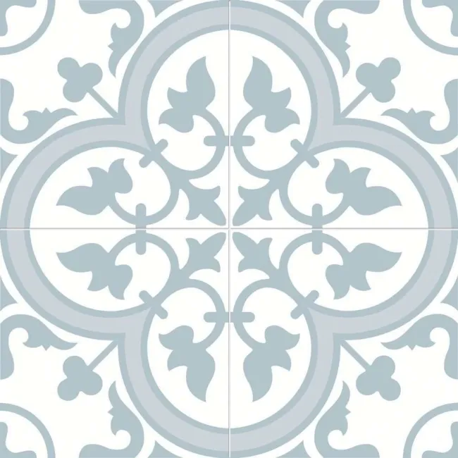 Ledbury Powder Blue Pattern Wall and Floor Tiles