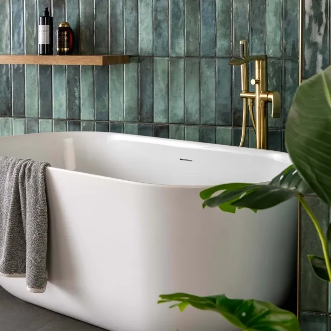 Lazio Green Gloss Brick Effect Wall Tiles