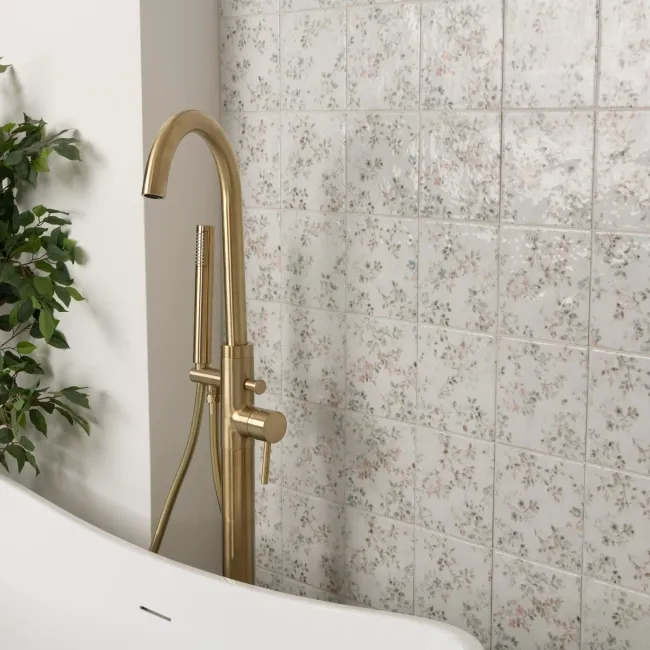 Lucy Bloom Gloss Multicolour Patterned Porcelain Wall Tiles