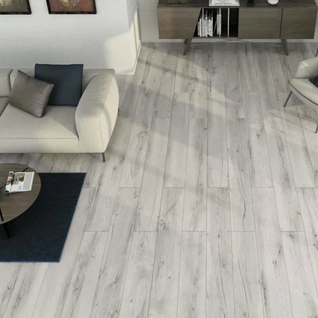 Muniellos Grey Wood Effect Porcelain Floor Tiles 900x150