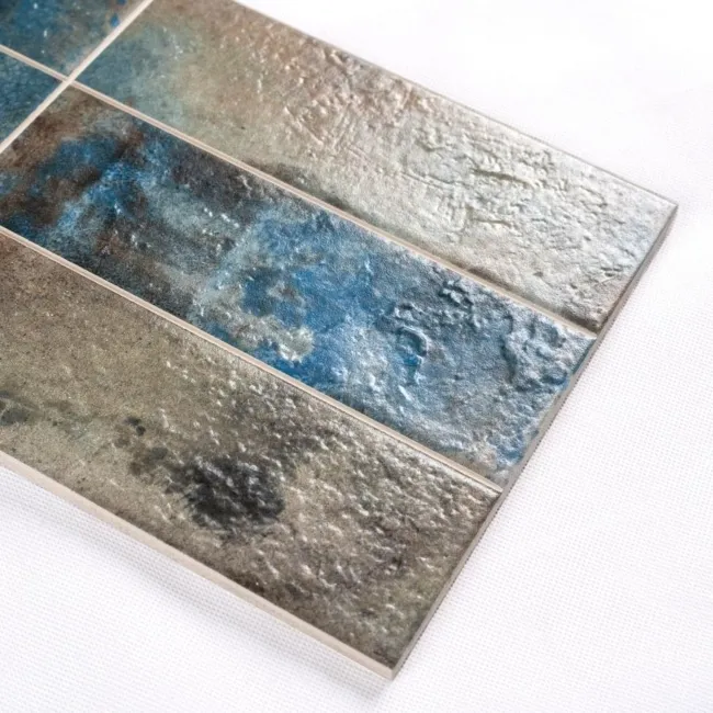 Raku Glazed Multi Coloured Rustic Wall Tiles