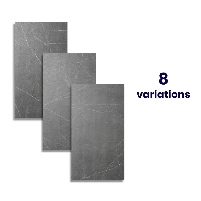 Chalkstone Ash Grey Matt Stone Effect Wall And Floor Tiles