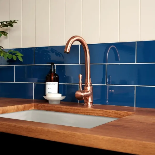 Rhian Marino Gloss Blue Brick Tiles