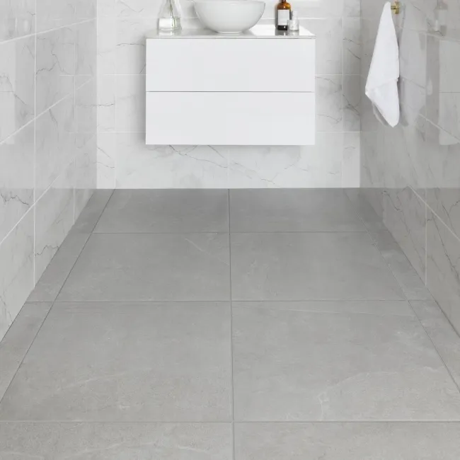 Driftstone Matt Grey Anti Slip Stone Effect Wall and Floor Tiles