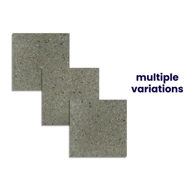 Dollymixx Patina Dark Grey Matt Terrazzo Wall and Floor Tiles