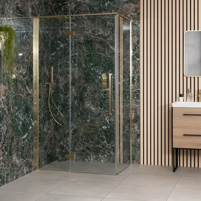 Trepanel Aqua Luxe® Green Dramatic Marble Effect Embossed Gloss SPC XXL Wall Panel