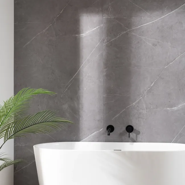 Trepanel Aqua Luxe® Grey Textured Natural Stone Effect Matt SPC XXL Wall Panel