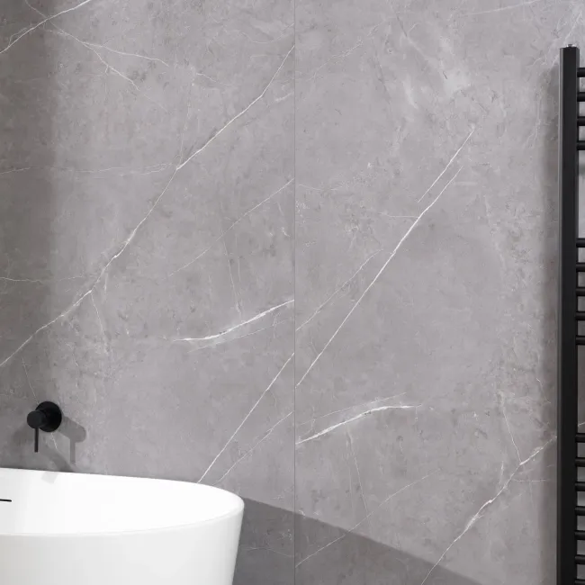 Trepanel Aqua Luxe® Grey Textured Natural Stone Effect Matt SPC XXL Wall Panel