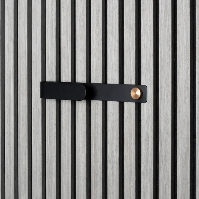 Trepanel Customise® Black Horizontal Metal Hook with Brass Screw