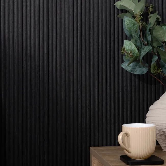 Trepanel Flex® Noir Black Flexible Wood Panels 2400x300