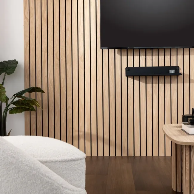 Trepanel® Oak Wide Slat Acoustic Wood Wall Panels