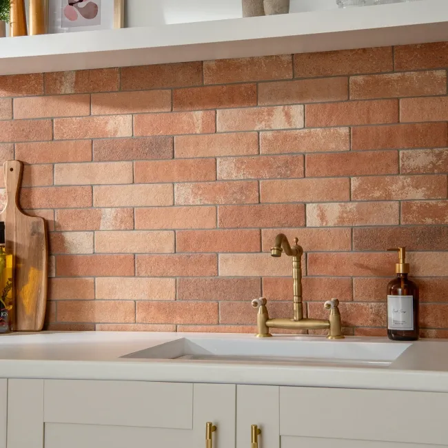 Tuscany Red Brick Effect Matt Wall and Floor Tiles 235x62