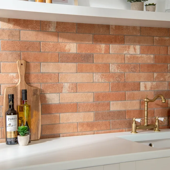 Tuscany Red Brick Effect Matt Wall and Floor Tiles 235x62