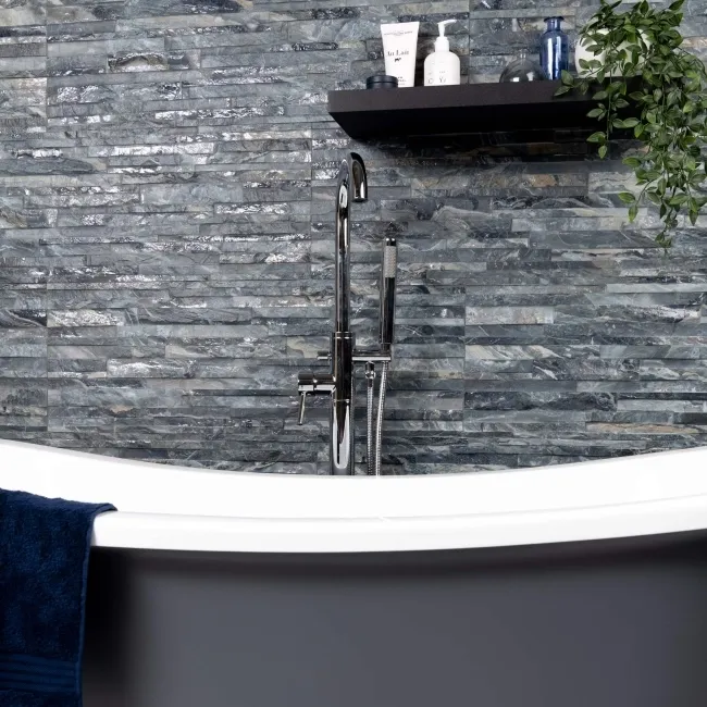 Valentina Oceanic Blue Splitface Effect Wall Tiles