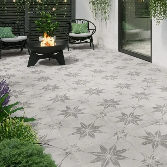 Leinz Estrella Star Patterned 20mm Porcelain Paving Slab