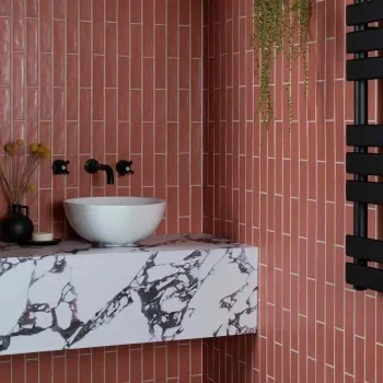 Ivybridge Terracotta Orange Matt Metro Wall Tiles 250x50mm