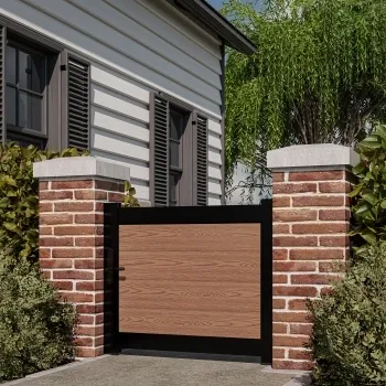 LuxeLine® Teak Garden Gate 750x900mm - Standard Handle
