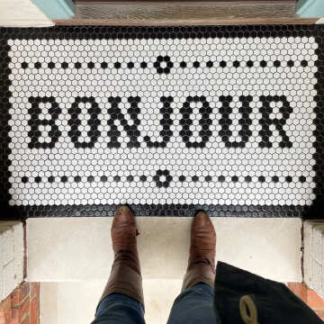 Pixel White 23x23 Hexagon Matt Mosaic Tiles