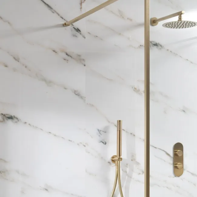 Trepanel Aqua Luxe® Gold Subtle Marble Effect Embossed Gloss SPC XXL Wall Panel