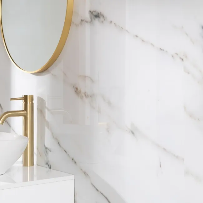 Trepanel Aqua Luxe® Gold Subtle Marble Effect Embossed Gloss SPC XXL Wall Panel