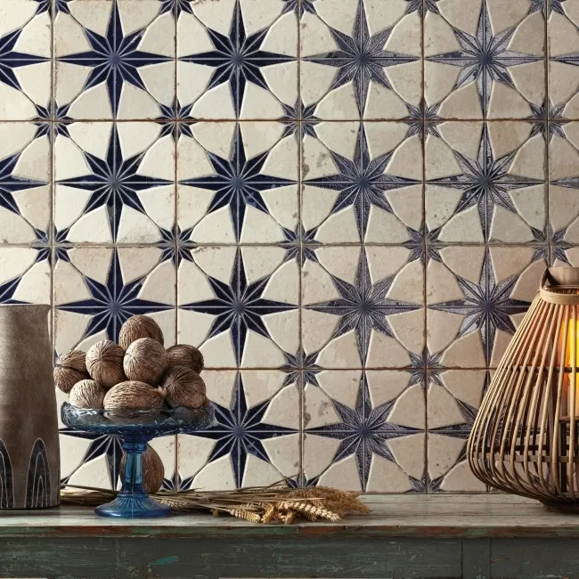 Cinders® Lux Star Azure Layer Tech Pattern Tiles