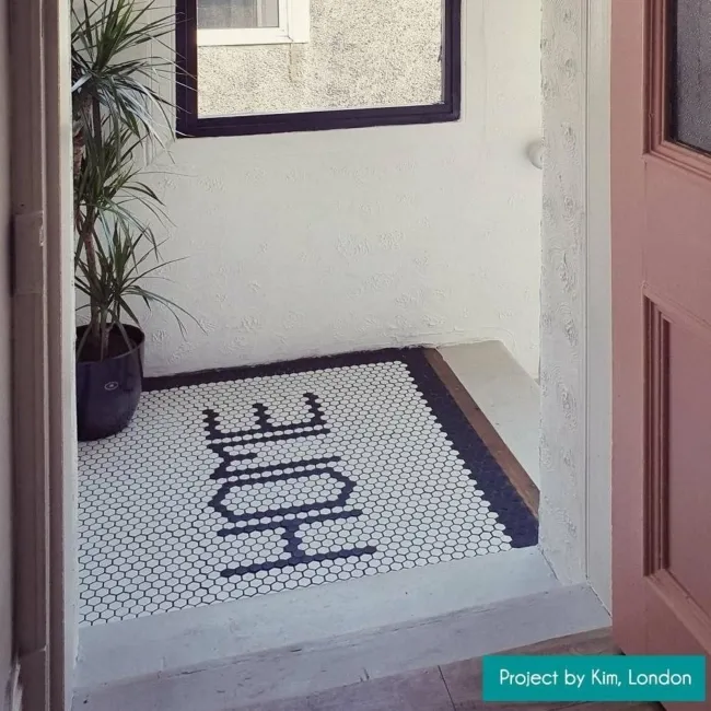 Pixel White 23x23 Hexagon Matt Mosaic Tiles