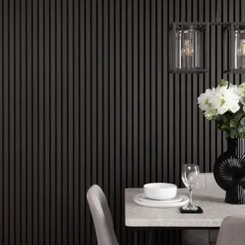 Trepanel® Noir Black Acoustic Wood Wall Panels