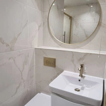 Cappella Gold Veined Gloss Marble Effect 605x605 Wall and Floor Tiles