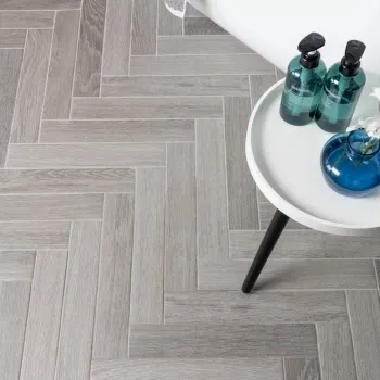 Bonsai Smoky Grey Wood Effect Porcelain Wall and Floor Tiles