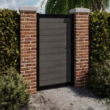 LuxeLine® Grey Garden Gate 1730x900mm - Standard Handle