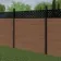 LuxeLine Composite Fence Panel Teak 6ft High - Lattice Decorative Screen with Buried Aluminium Post
