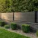 LuxeLine® Dark Grey Composite Fence Panel with Aluminium Post