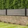 LuxeLine® Light Grey Composite Fence Panel with Aluminium Post
