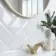 Vena Biana Bevelled White Gloss Marble Effect Metro Wall Tiles