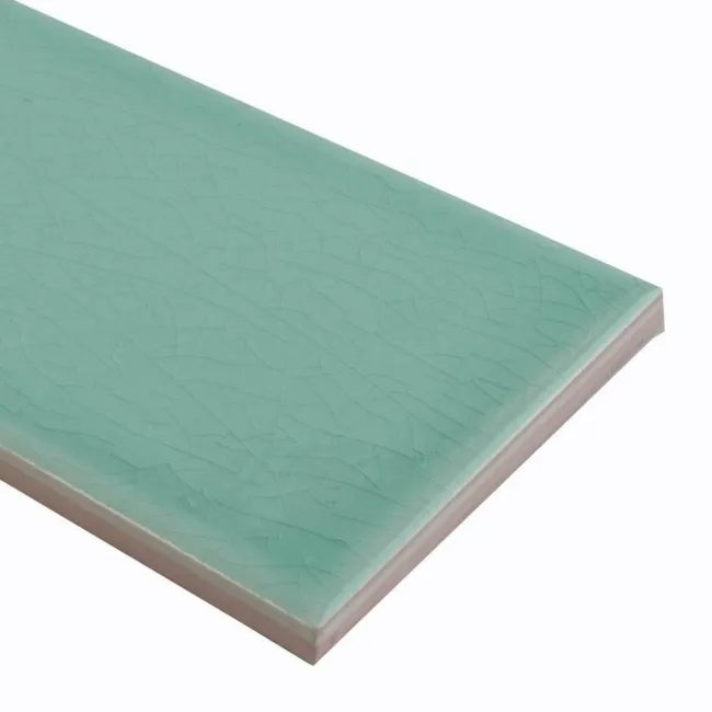 Antique Varenne Gloss Teal Flat Crackle Metro Wall Tiles