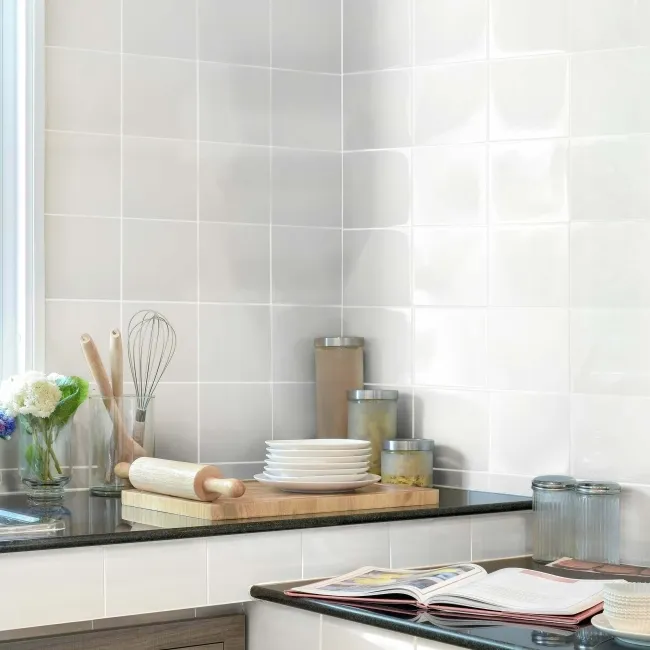 Crystal White Matt 150x150 Ceramic Wall Tiles