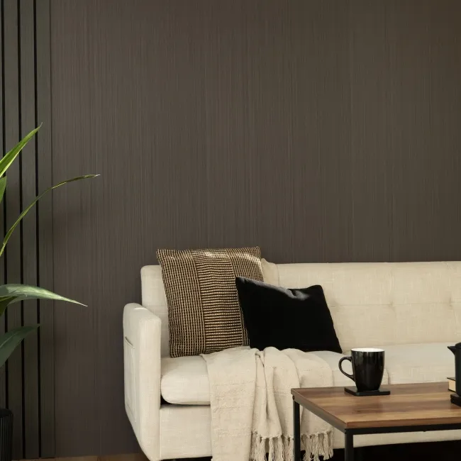 Trepanel Style® Warm Dark Grey Wood Effect Matt WPC Laminated Wall Panel