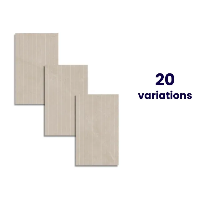 Seville Cream Decor Matt Stone Effect Wall Tiles