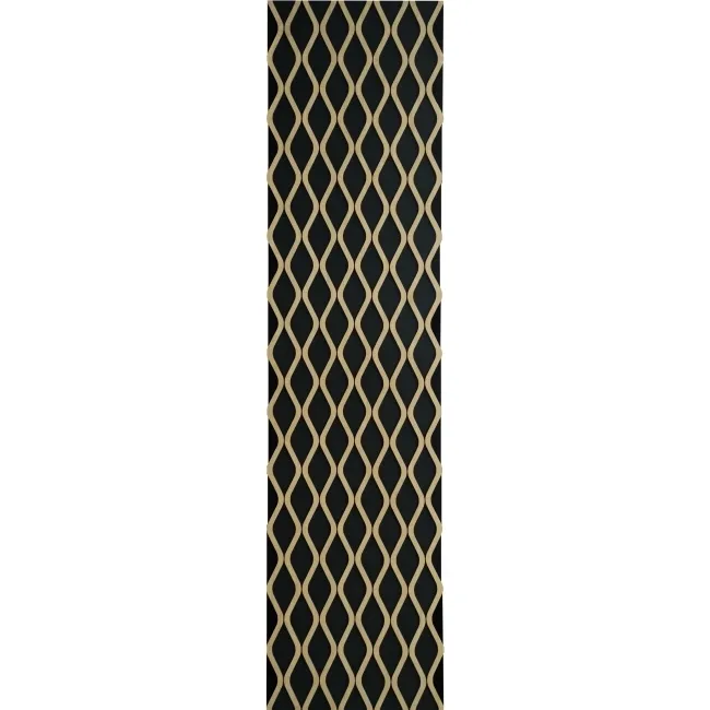 Trepanel® Oak Wave Lattice Black Matt Acoustic Wood Slat Wall Panels