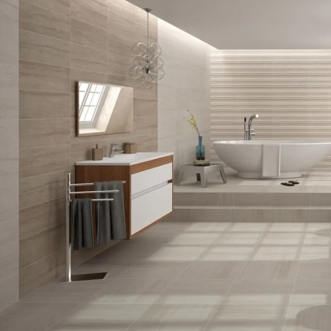Sunset Taupe Stone Effect Ceramic Wall Tiles 600x200