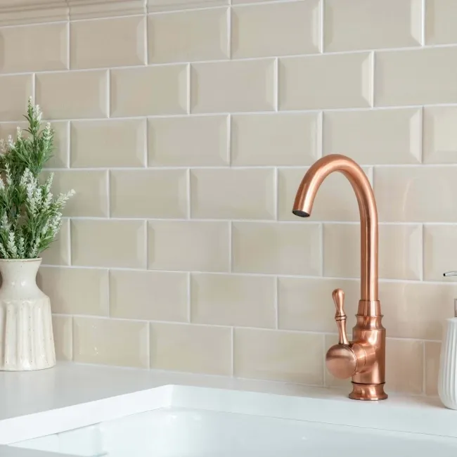 Antique Chamarande Cream Crackle Metro Gloss Tiles