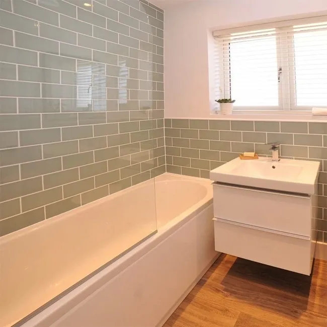 Aquarelle Pistachio Green Brick Tiles