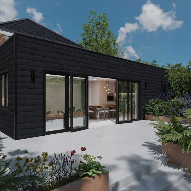 LuxeLine® Black Embossed Shiplap Composite Wall Cladding - 2900mm